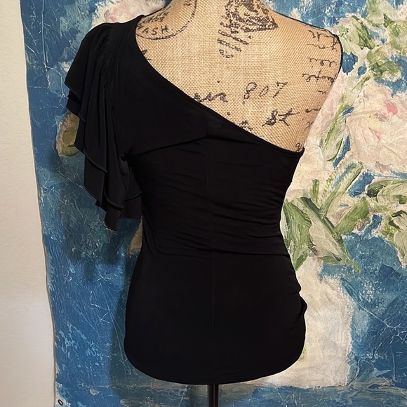 Charlotte Russe One Shoulder Ruffle Top - Picture 4 of 5
